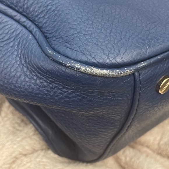 Tory Burch blue Amanda Satchel purse - Picture 6 of 7